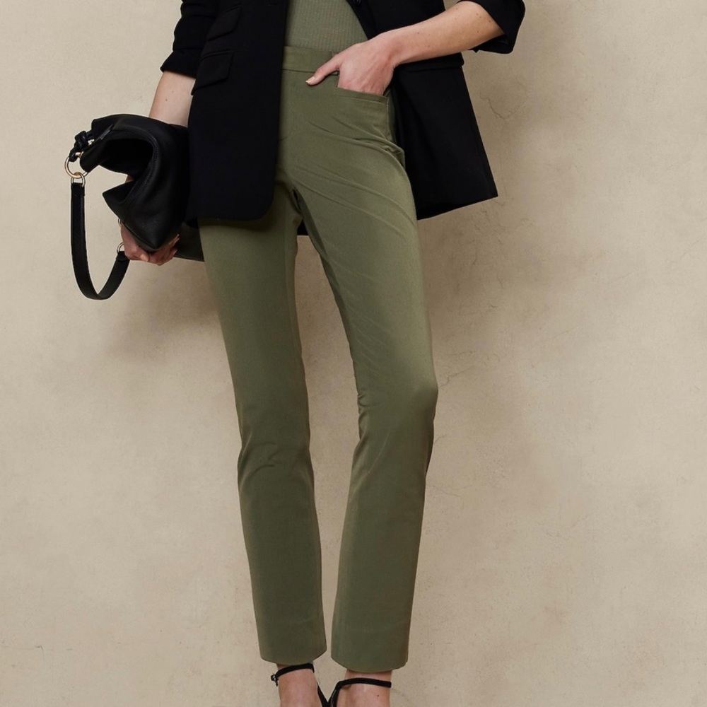 Banana Republic Olive Sloan Curvy Slim Pant NWT